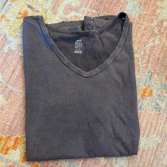 aerie Tops - Aerie Dark Gray Short Sleeve Tee